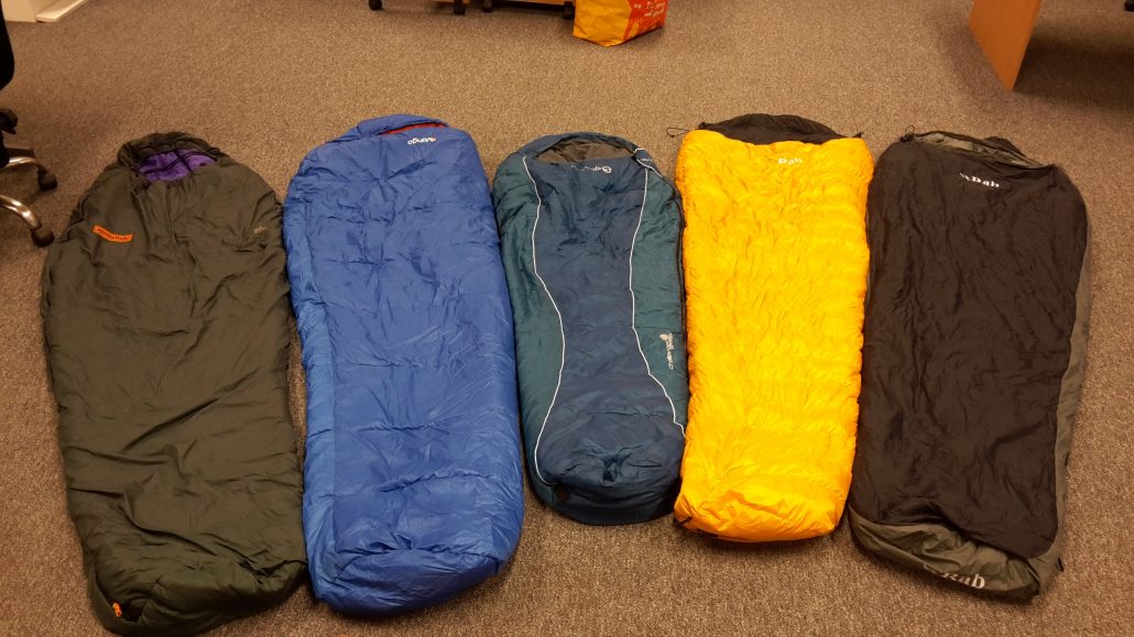 5 possible DofE sleeping bags